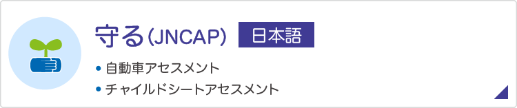 守る（JNCAP）日本語　自動車アセスメント　チャイルドシートアセスメント