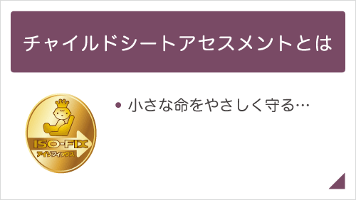 チャイルドシートアセスメント 小さな命をやさしく守る…