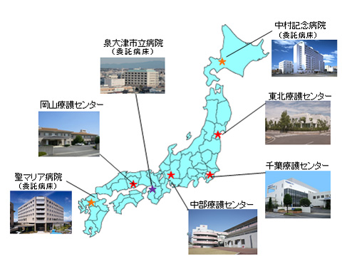 療護施設の全国配置図