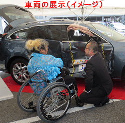 車両の展示（イメージ）の写真